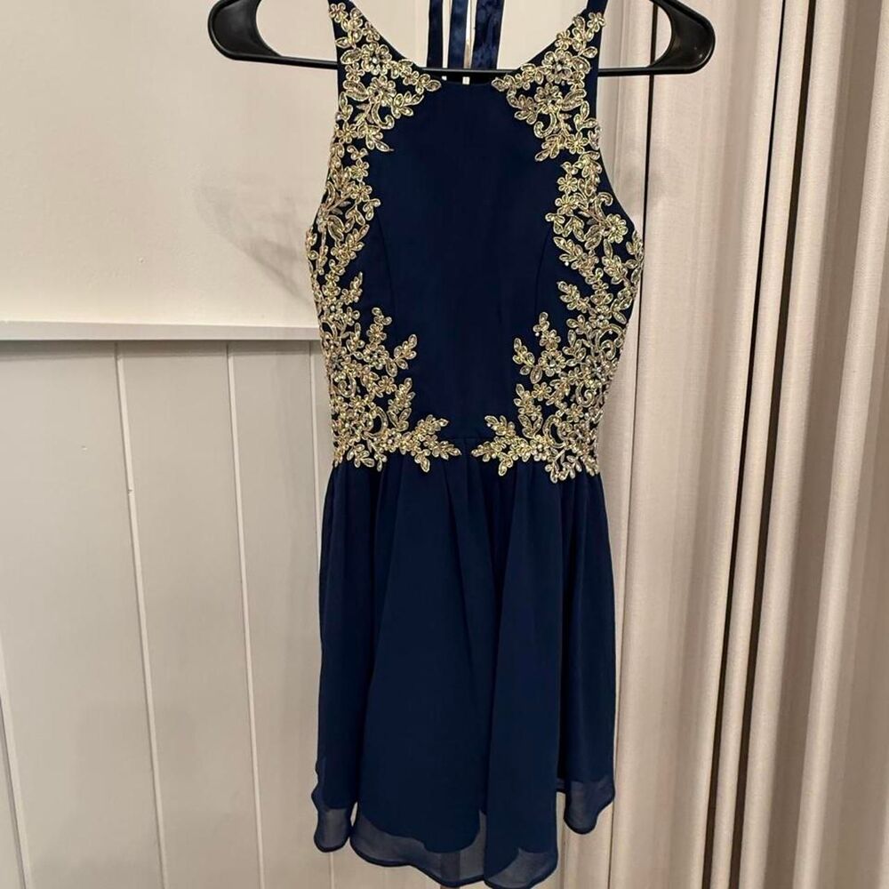 Unbranded Women's Navy and Blue Formal-dresses